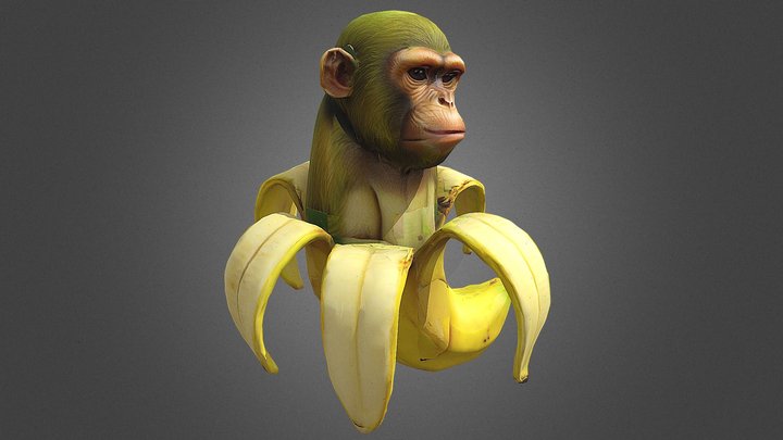 CHIMPANZINI BANANINI 3D Model