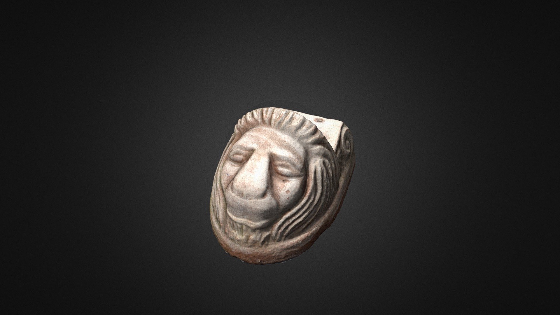 Lion head - ceramic basement