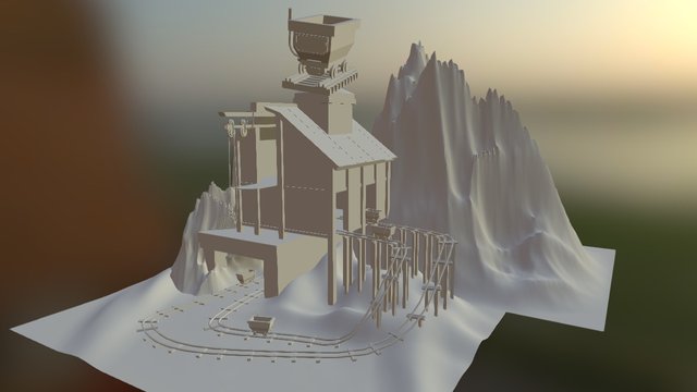 gold mine 3D Model