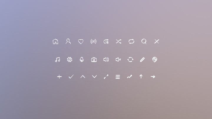 General UI Icons- Music 3D Model