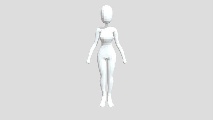 mujer listo para ser modelado 3D Model