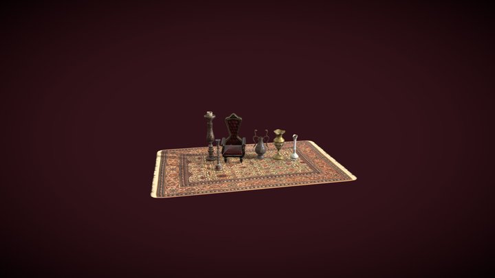 Environment game asset ( Indian, Persian style ) 3D Model
