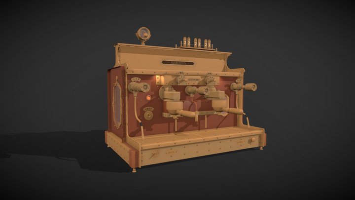 Steampunk сoffee machine "HERONUS" 3D Model