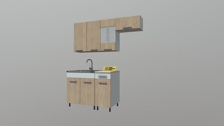 Кухонный гарнитур "Алиса 12" (комп. 2) 3D Model