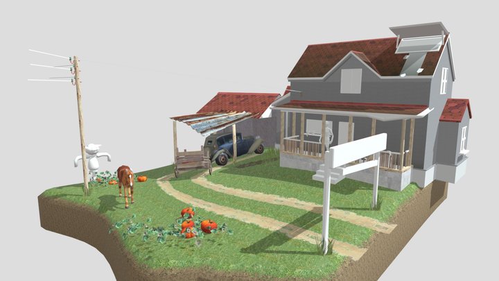 DAE Diorama retake – Small farm 3D Model