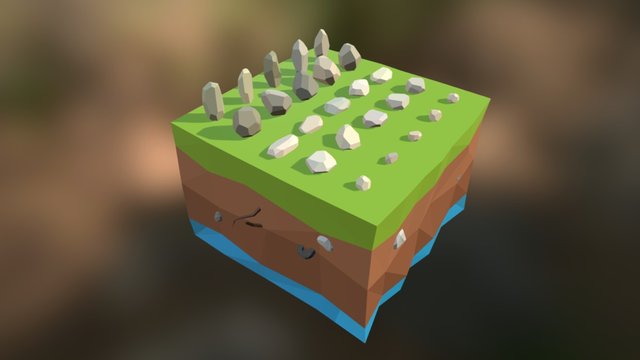 Rocks - Meadow 3D Model