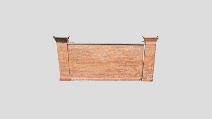 Brick Fence 3D Model