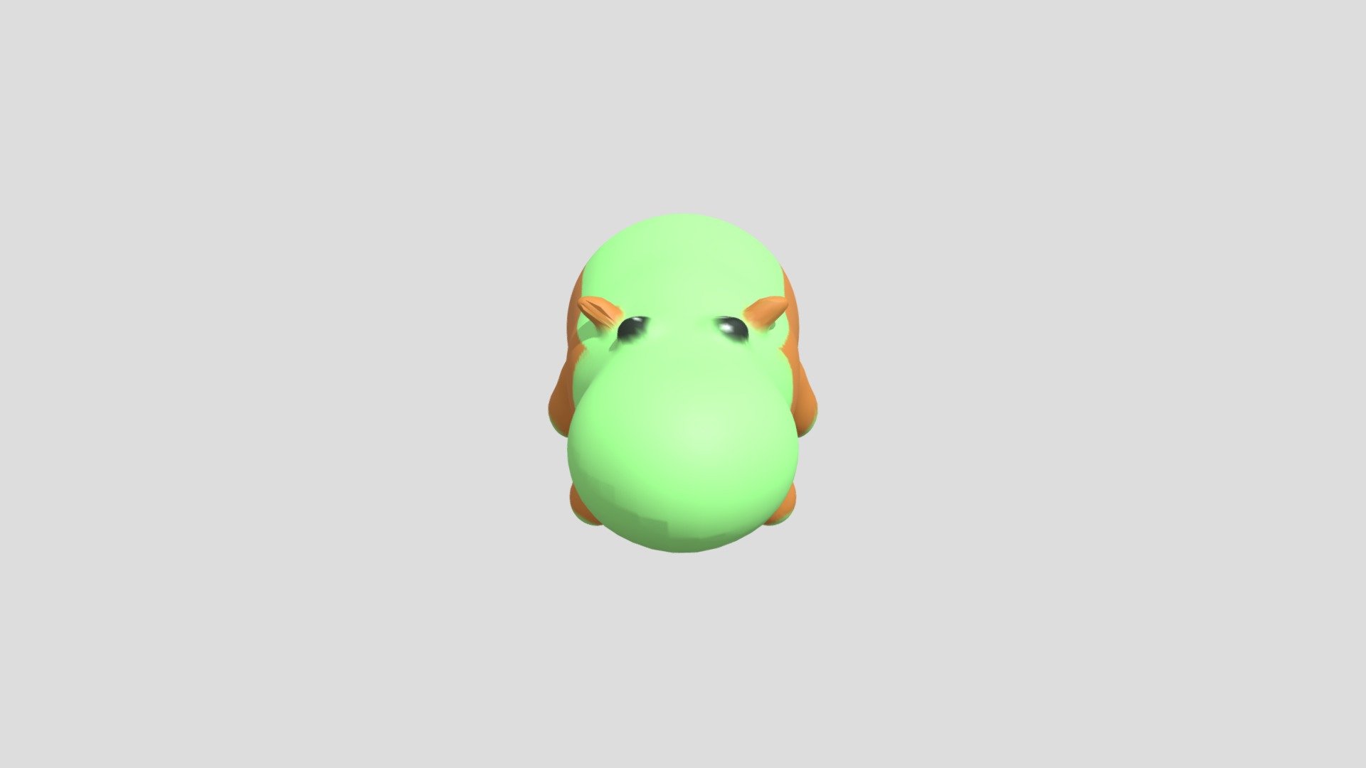 green hippopotamus plush