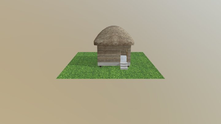 Cabaña Low Poly 3D Model