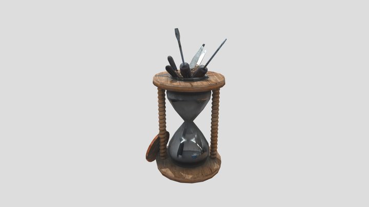 Aged WatchMakers Station 3D Model