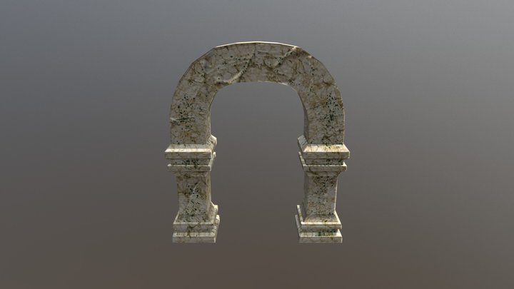 Low Poly Archway 3D Model