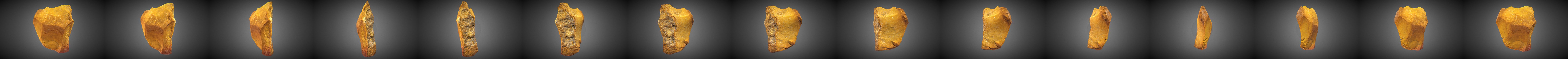 Heat-treated Chert Scraper 3D Model