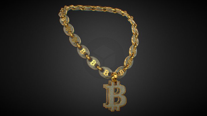 Bitcoin Diamond Chain 3D Model