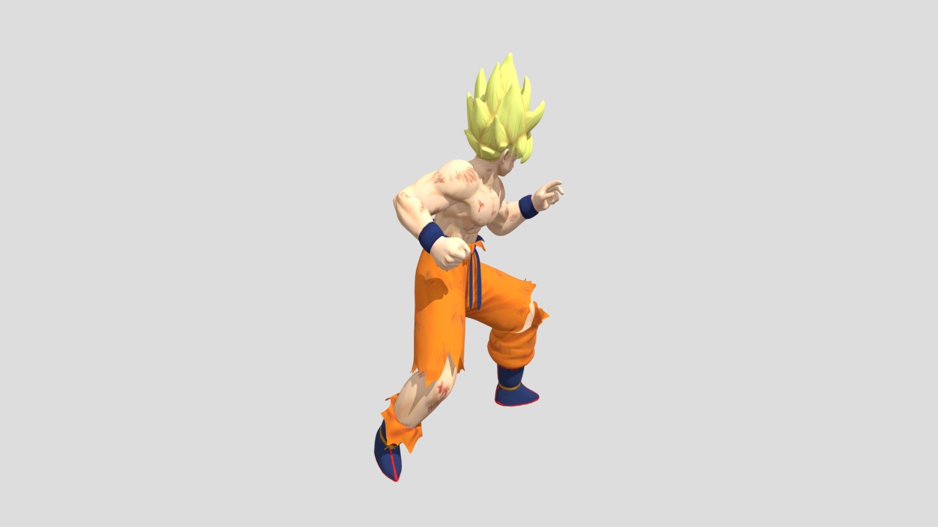 Goku Ssj - Download Free 3D Model By 239019 [c9b44a5] - Sketchfab