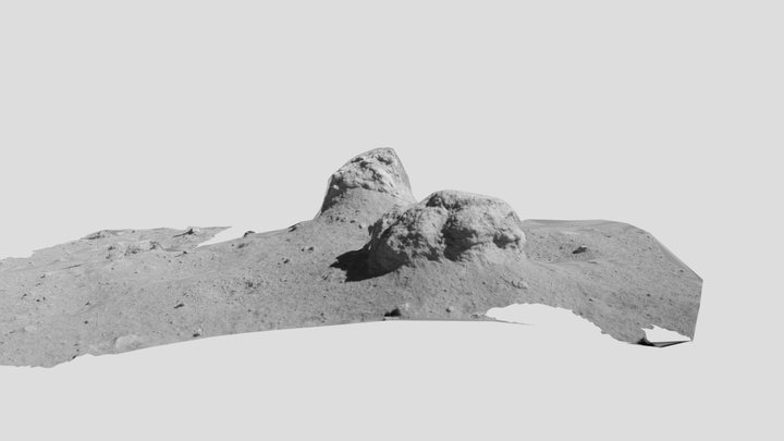 Apollo 16, North Rim Crater 3D Model