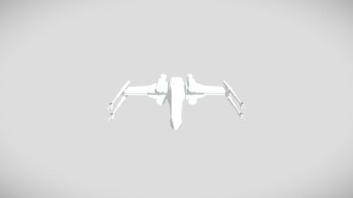 Lowpoly X-wing 3D Model