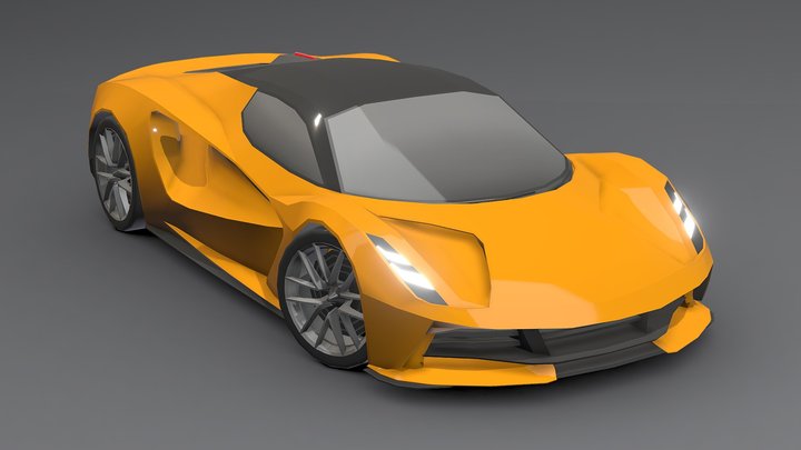 Lotus Evija 2023 Low-poly 3D 3D Model