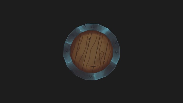 Wooden Shield 3D Model