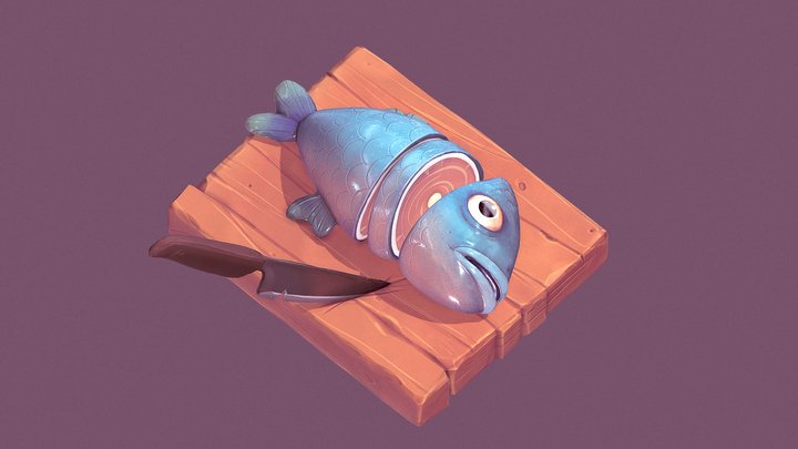 Cut Fish 3D Model