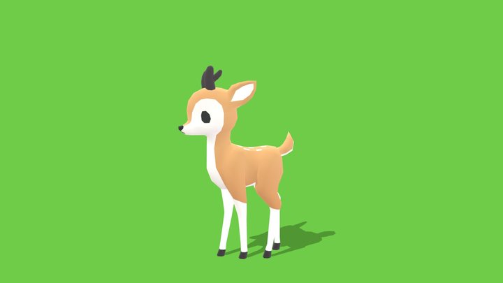 Deer Baby - Animated Low Poly – Free 3D Model STL