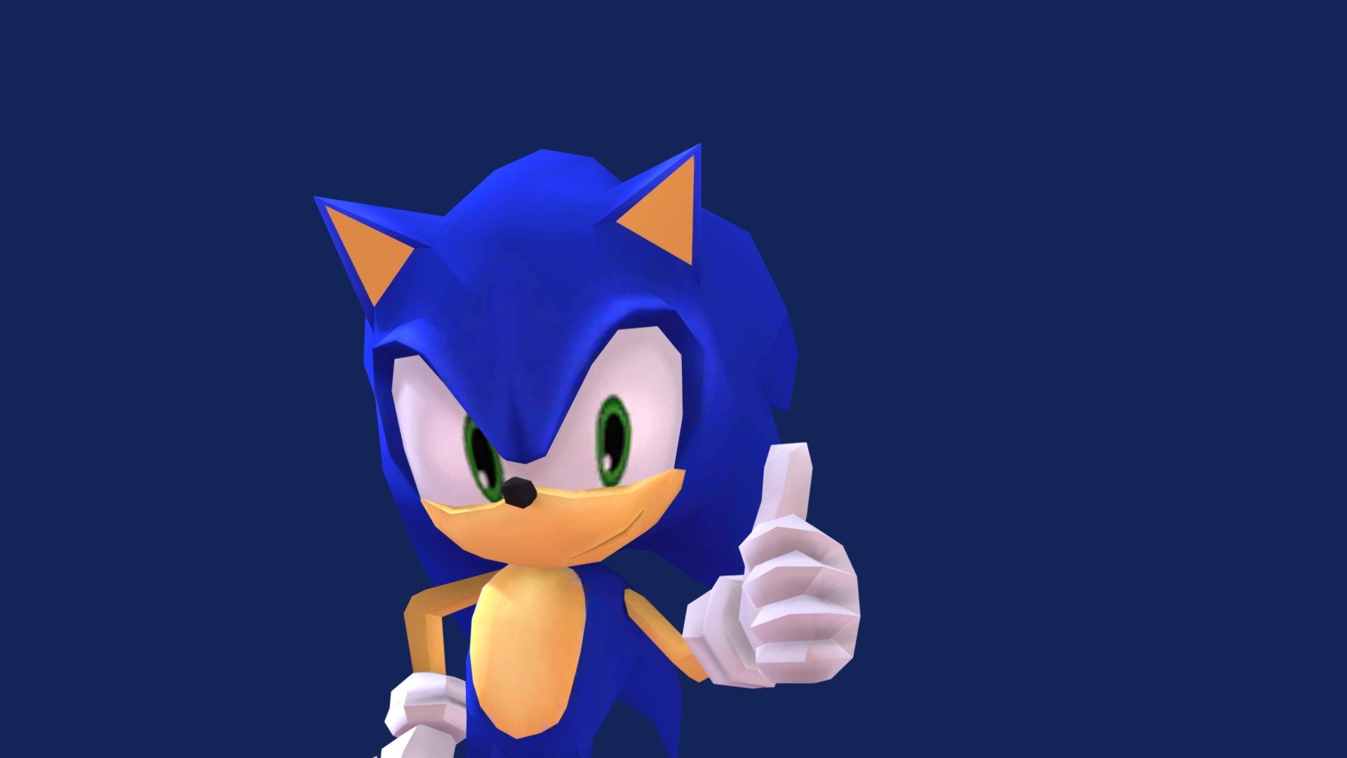 A sonic model from a peculiar hatsune miku game.