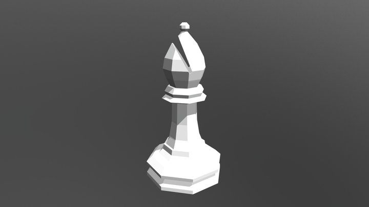Low Poly Bishop 3D Model