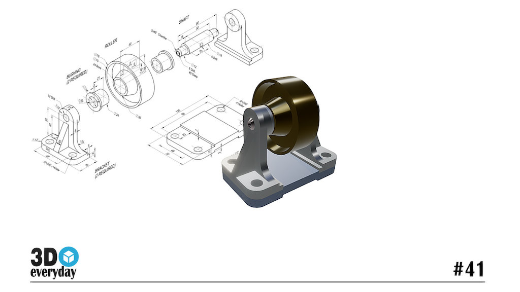 Day#41: Belt Roller Support - Download Free 3D Model By JuanG3D ...