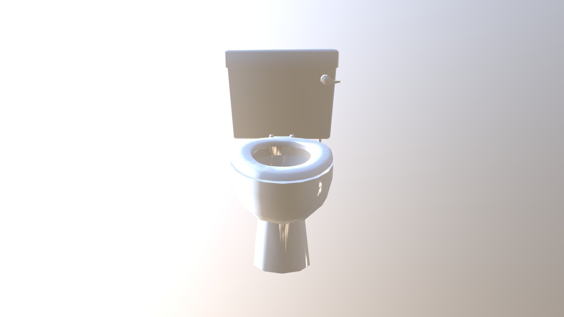 A Basic Toilet With Seat Close Coupled Style