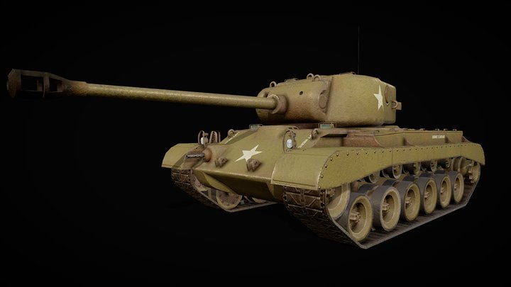 M26 Pershing Heavy tank 3D Model
