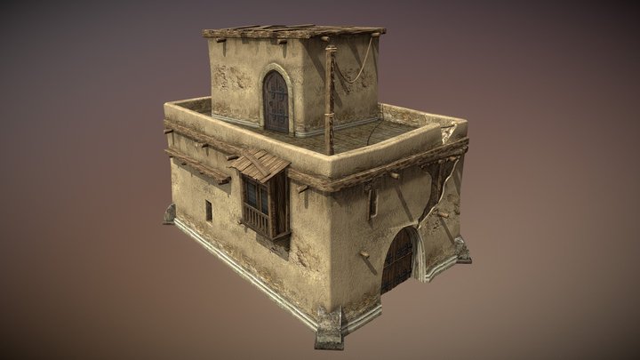 Desert House 3. 3D Model