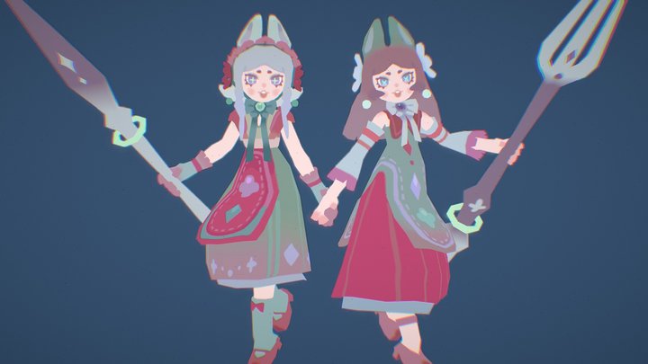🎀Anna and Anne🎀 3D Model