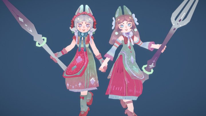 🎀Anna and Anne🎀 3D Model