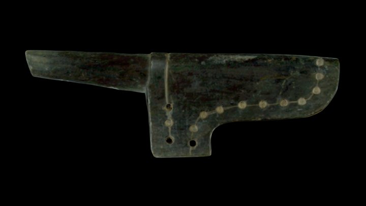 Knife-shaped Stone Model 3D Model