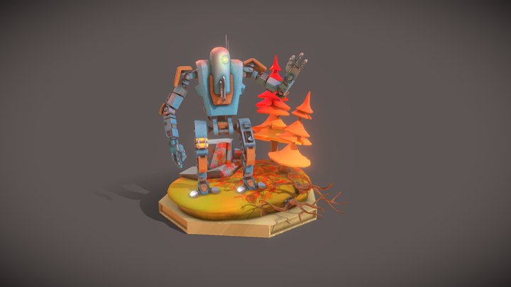 Dystopian Mech/ Final Major Project 3rd year UNI 3D Model