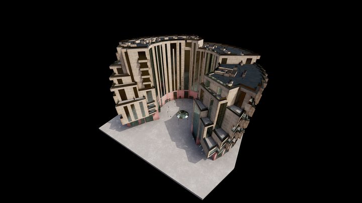 Circle Building Apartment by MERAKOM 3D Model