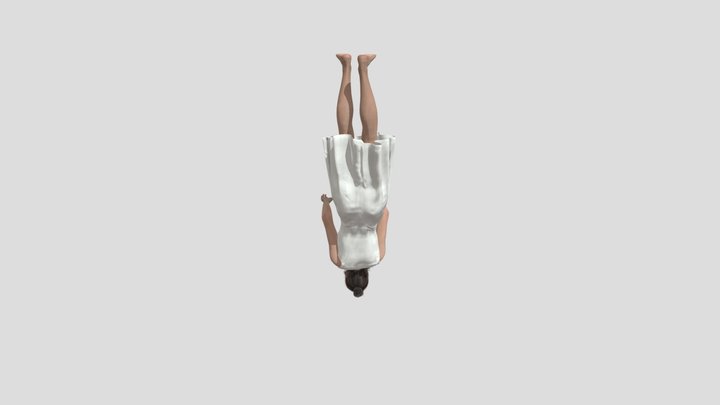Girl Standing Animation 3D Model