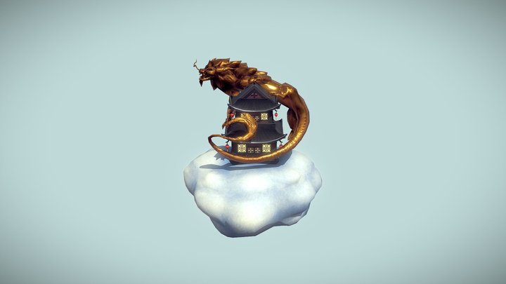 Golden dragon house - Worldskills 2022 3D Model