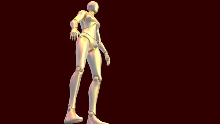 Tying shoes animation UE4 female rig – Modèle 3D gratuit STL