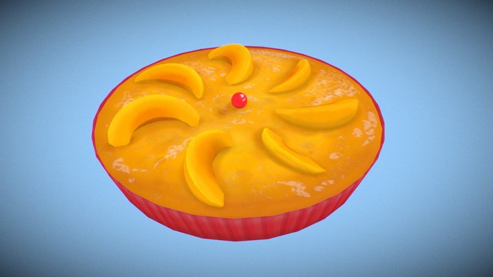 Peach Cake 3D Model