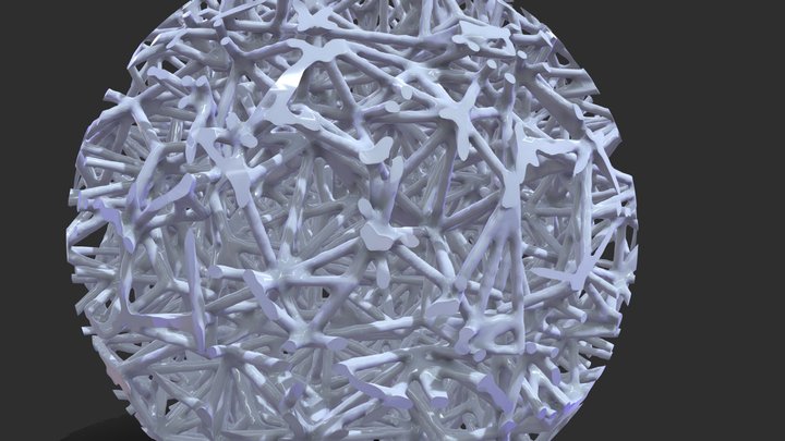 Sphere Foam Network Bone Medical Natural 3D Model