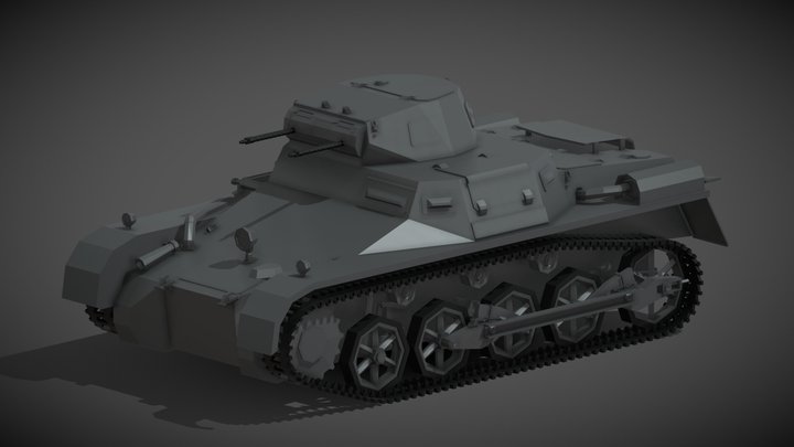 low-poly Pz.Kpfw. I Ausf. A