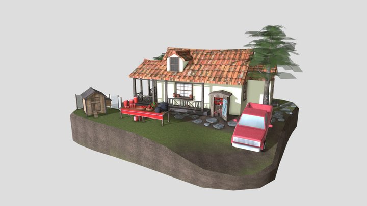 DAE Diorama retake – Small farm 3D Model
