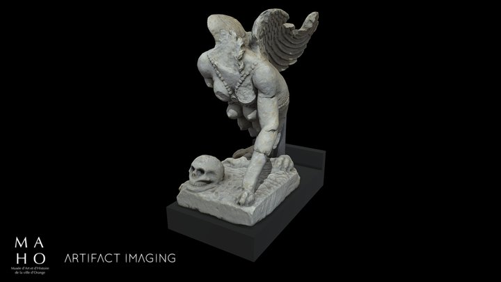 Sphinge au crâne - Sphinx with skull 3D Model