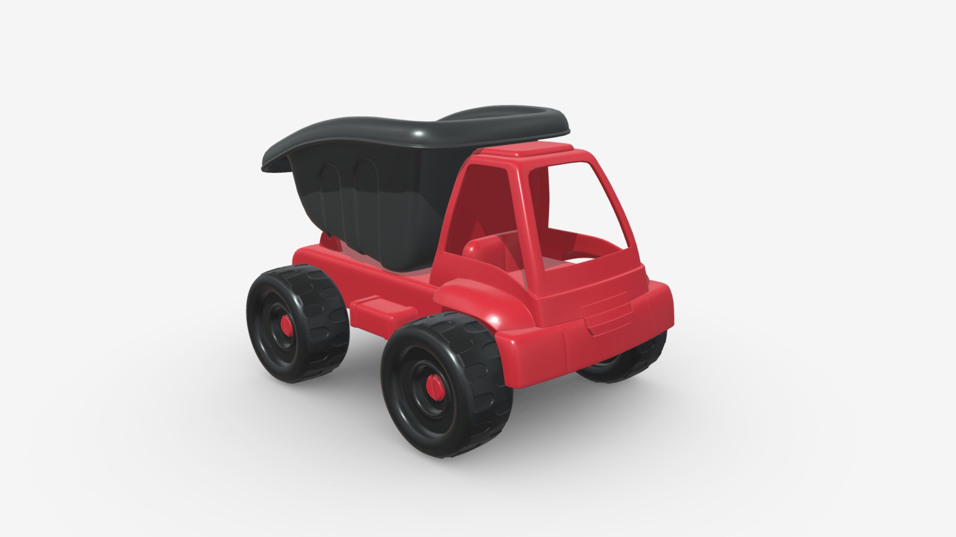 3D model toy dump truck - This is a 3D model of the toy dump truck. The 3D model is about a toy car with a seat.