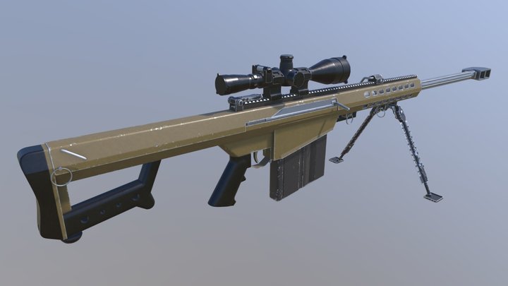 Barret M82A1 3D Model