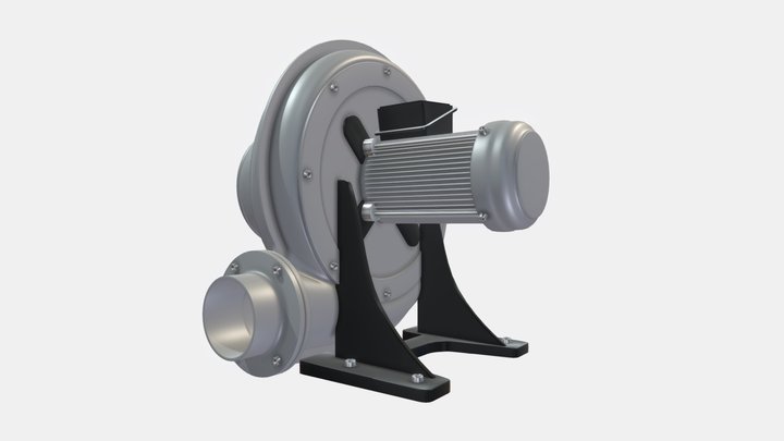 Engine Radial Fan 3D Model
