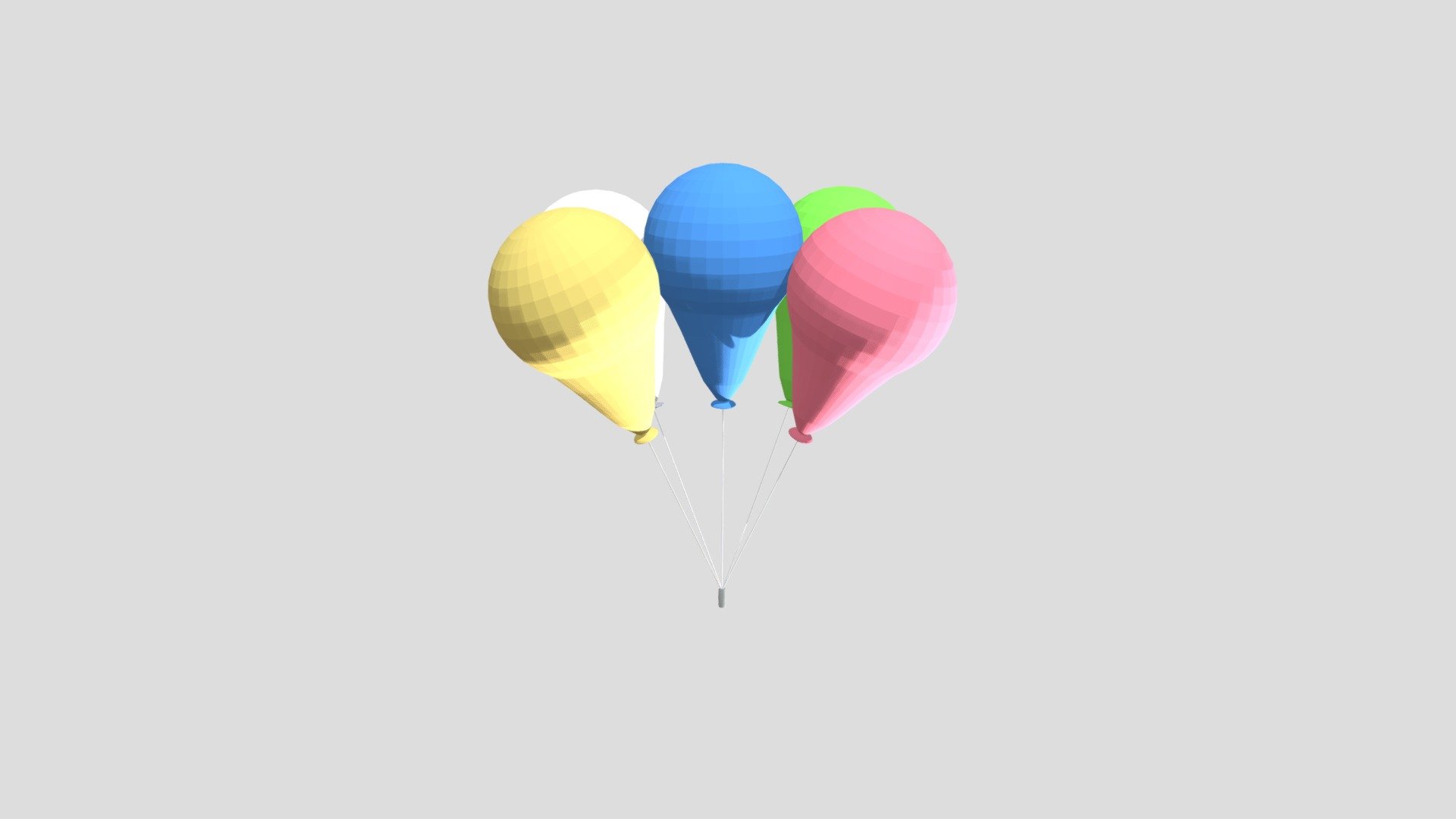Balloons with holder - 3D model by ccre8z [c9da601] - Sketchfab