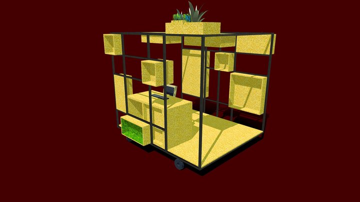 JAULA INDIVIDUAL OFICINA 3D Model