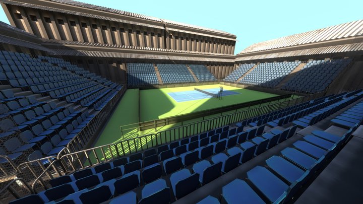 VR Tennis Court 3D Model