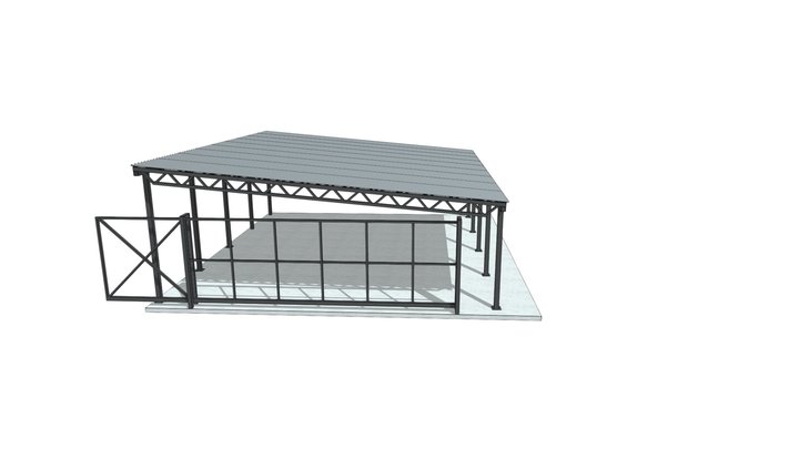 Навес 8х10 3D Model